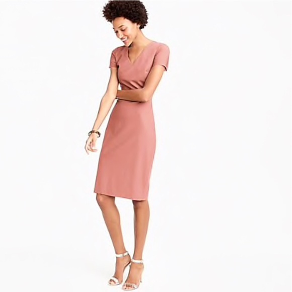 J. Crew Dresses & Skirts - Cap-sleeve V-neck dress in Stretch Wool - Size 00